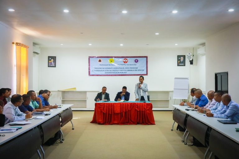 Workshop Integradu Hodi Kombate Korrupsaun no Promove Boa Governasaun iha Timor-Leste